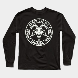 Emotional Support Goat (mono) Long Sleeve T-Shirt